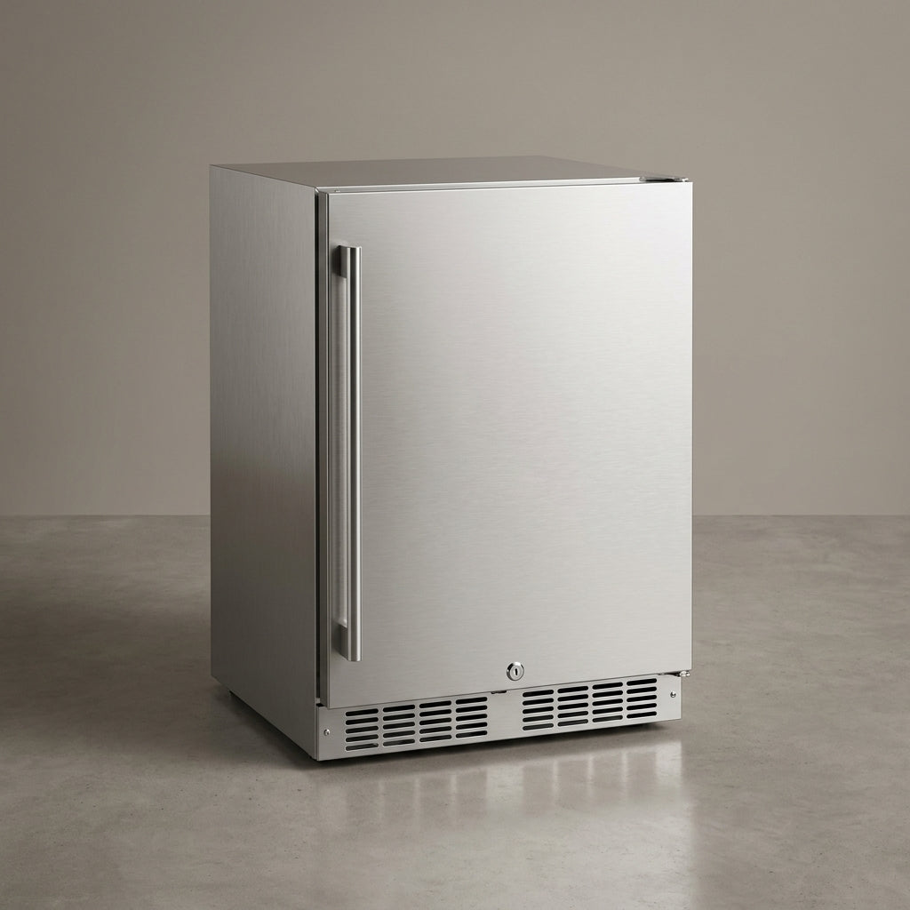 24 In. 4.2 Cu. Ft. Outdoor Refrigerator in Stainless Steel, ADA Compliant — Studio Shot