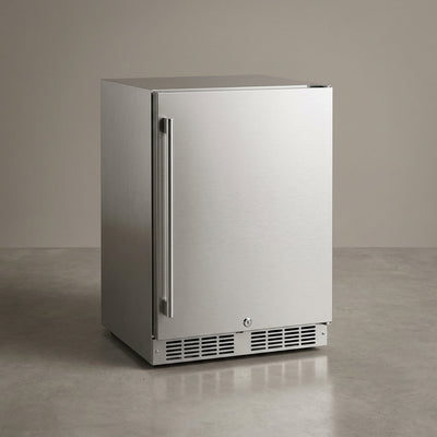 Outdoor Refrigerator Built for All-Weather Use, 24 Inch Stainless Steel, 4.2 Cu Ft, ADA Compliant Design