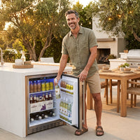 24 In. 4.2 Cu. Ft. Outdoor Refrigerator in Stainless Steel, ADA Compliant — Lifestyle