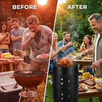 3-In-1 Vertical Charcoal Smoker Portable BBQ Smoker Grill — Before & After