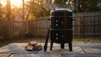 3-In-1 Vertical Charcoal Smoker Portable BBQ Smoker Grill — Lifestyle