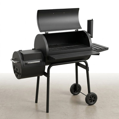 Charcoal Grill Built for Backyard Gatherings, 43 Inch Double Mesh, Temperature Detector, Pulley Design