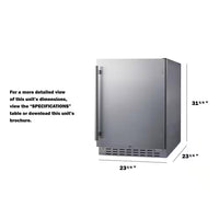 24 In. 4.2 Cu. Ft. Outdoor Refrigerator in Stainless Steel, ADA Compliant