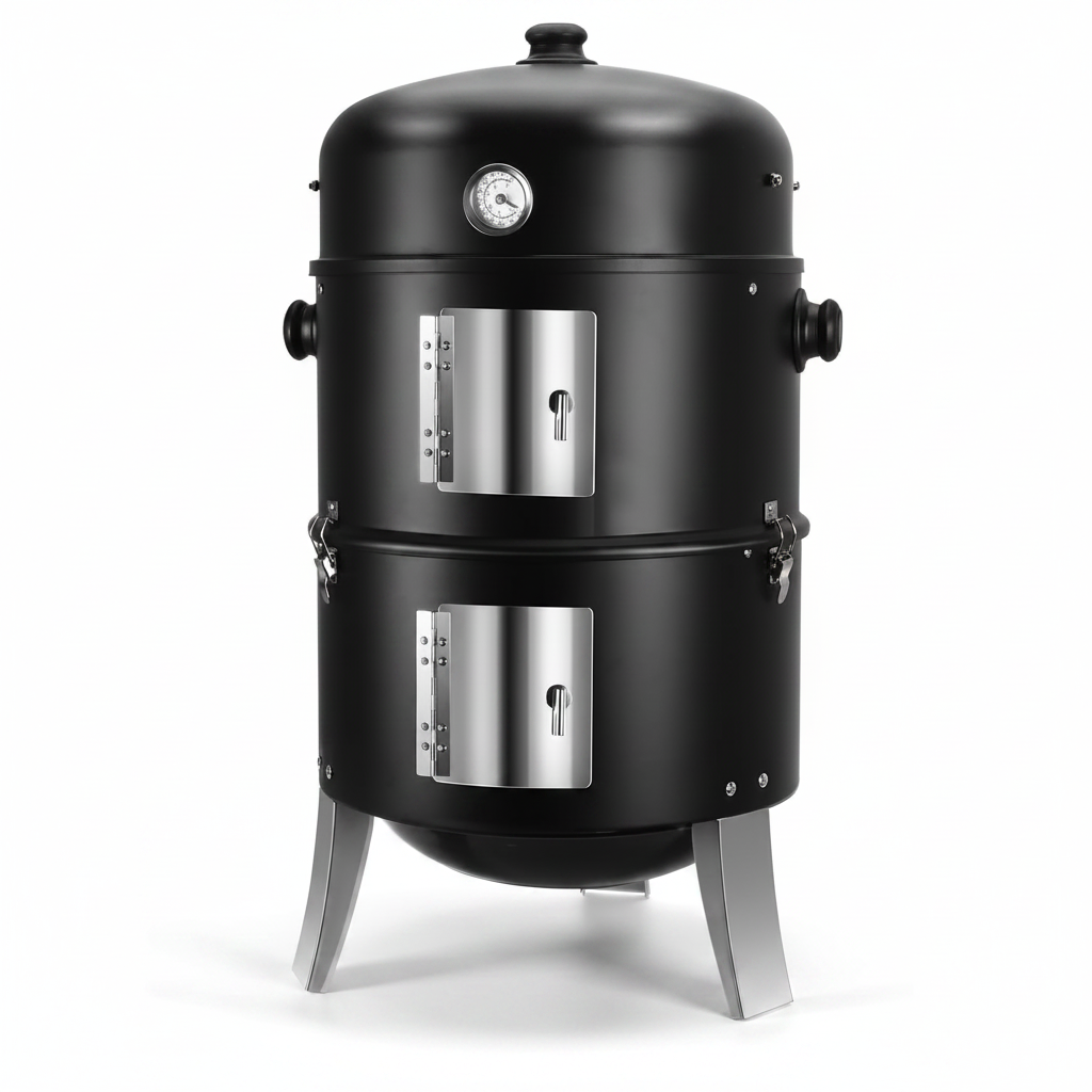 BBQ Charcoal Smoker for Meat: 16 Inch Heavy Duty 4 in 1 BBQ Charcoal Grills | Vertical Barbecue Smokers Grill Combo for Outdoor Cooking Patio Backyard Picnic Party Grilling