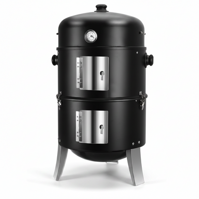BBQ Charcoal Smoker for Meat: 16 Inch Heavy Duty 4 in 1 BBQ Charcoal Grills | Vertical Barbecue Smokers Grill Combo for Outdoor Cooking Patio Backyard Picnic Party Grilling